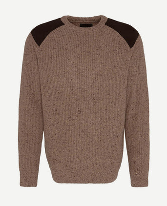 Barbour trui raisthorpe lamswol beige | Regular-fit