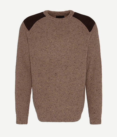 Barbour trui raisthorpe lamswol beige | Regular-fit