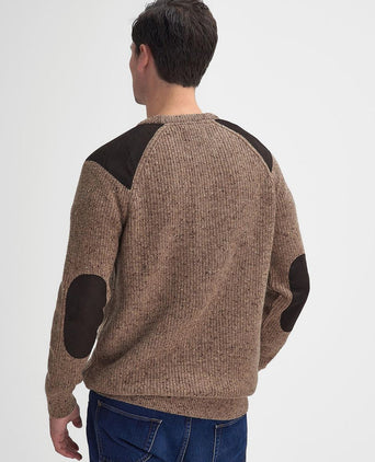 Barbour trui raisthorpe lamswol beige | Regular-fit