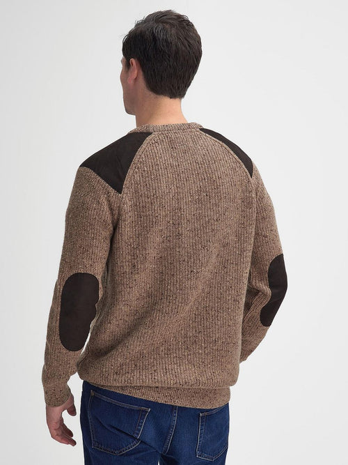 Barbour trui raisthorpe lamswol beige | Regular-fit