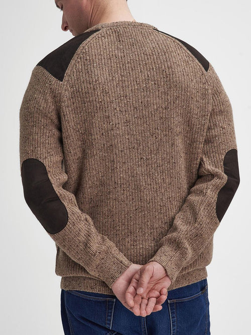 Barbour trui raisthorpe lamswol beige | Regular-fit