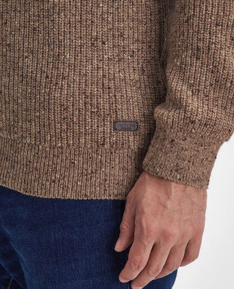 Barbour trui raisthorpe lamswol beige | Regular-fit