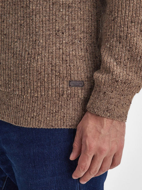 Barbour trui raisthorpe lamswol beige | Regular-fit