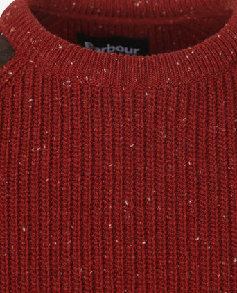 Barbour trui raisthorpe lamswol rood | Regular-fit