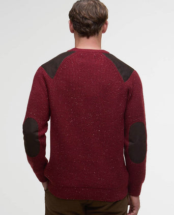 Barbour trui raisthorpe lamswol rood | Regular-fit