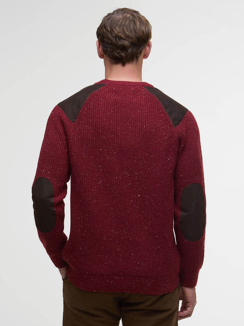 Barbour trui raisthorpe lamswol rood | Regular-fit