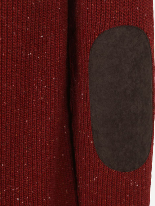 Barbour trui raisthorpe lamswol rood | Regular-fit