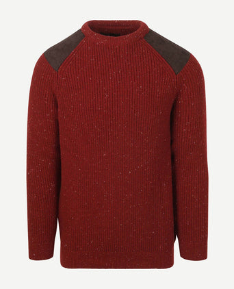 Barbour trui raisthorpe lamswol rood | Regular-fit