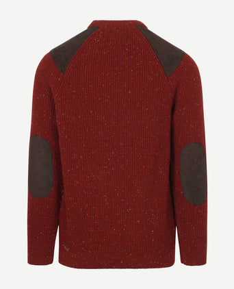 Barbour trui raisthorpe lamswol rood | Regular-fit