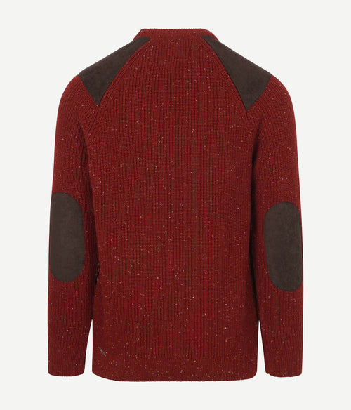 Barbour trui raisthorpe lamswol rood | Regular-fit