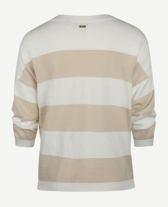 Barbour trui vivienne off white | Regular-fit