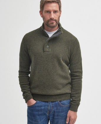 Barbour trui wol patch groen