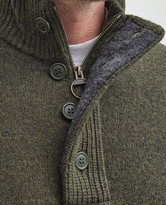 Barbour trui wol patch groen