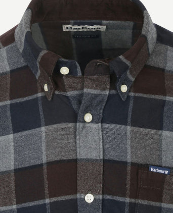 Barbour valley overhemd ruit antraciet bruin