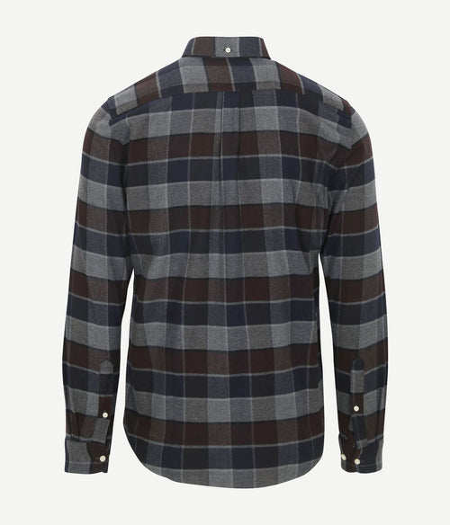 Barbour valley overhemd ruit antraciet bruin