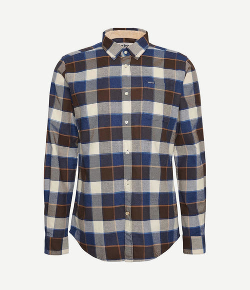 Valley overhemd ruit bruin blauw