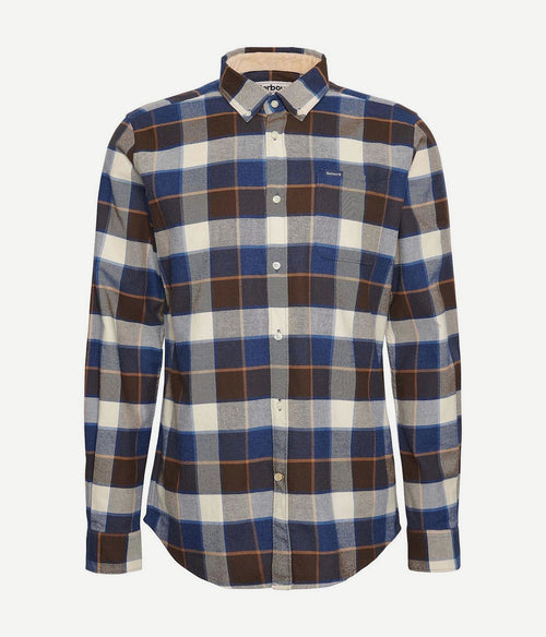 Barbour valley overhemd ruit bruin blauw
