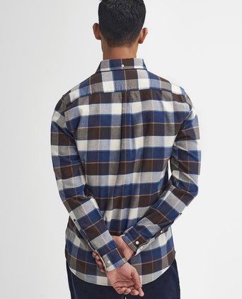 Barbour valley overhemd ruit bruin blauw