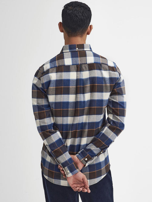 Barbour valley overhemd ruit bruin blauw