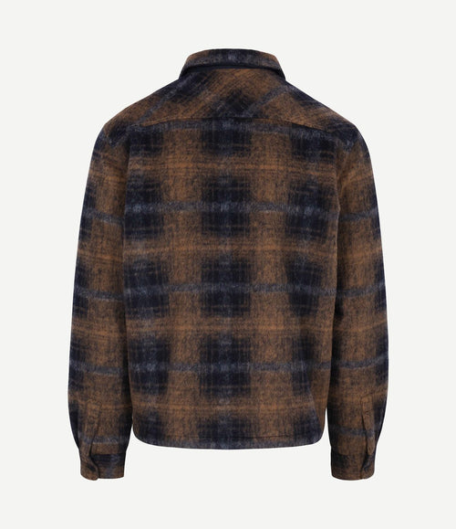 International overshirt oswald donkerblauw camel