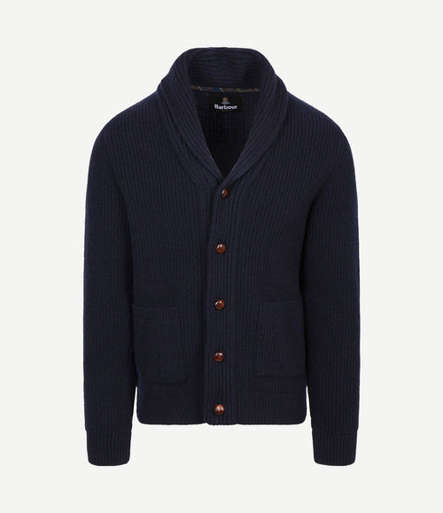 Vest shawl hartland donkerblauw