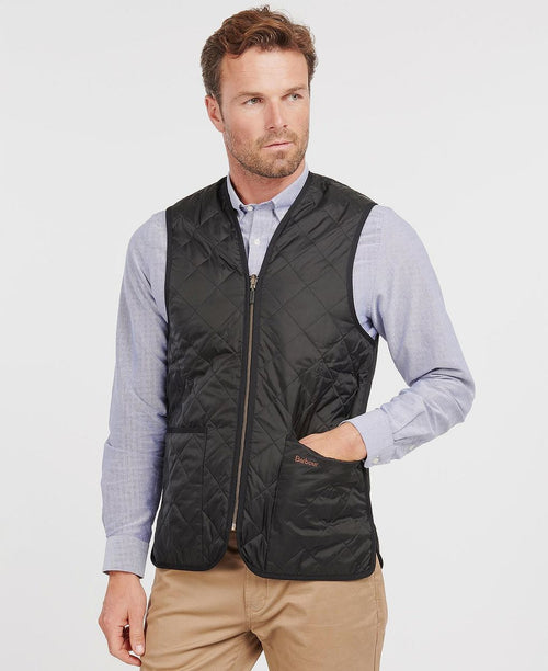Barbour voering quilted zip-in zwart