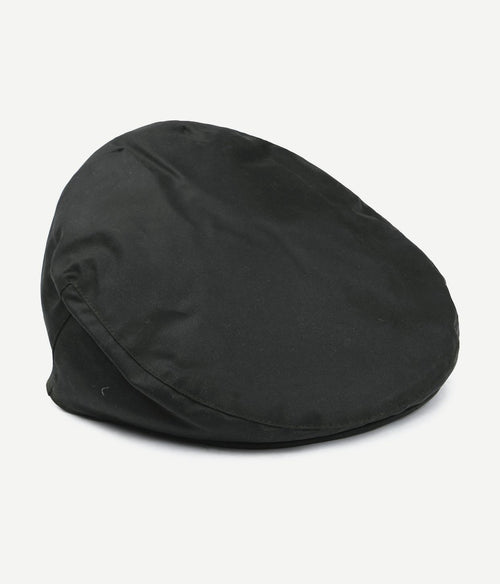 Wax flat cap donkergroen
