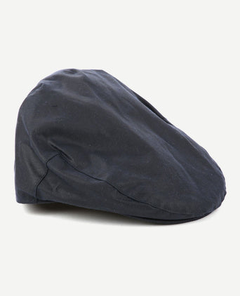 Wax flat cap donkerblauw