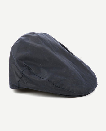 Wax flat cap donkerblauw