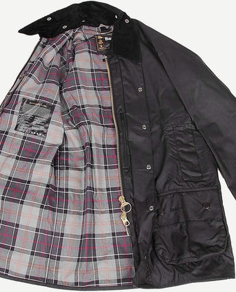 Barbour waxjas Beaufort zwart | Regular-fit