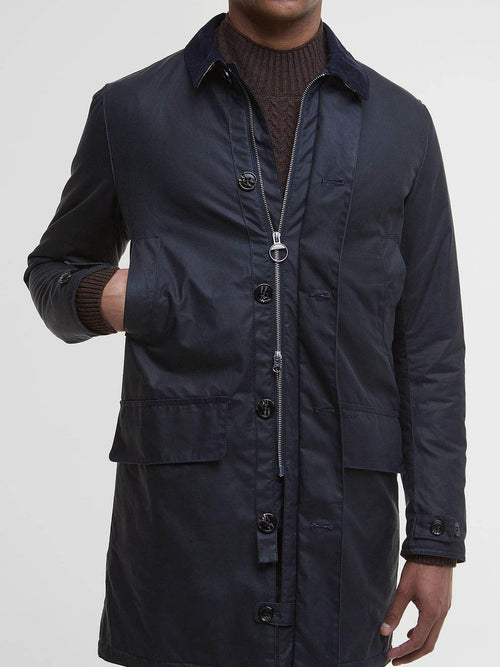 Barbour waxjas mac donkerblauw | Regular-fit