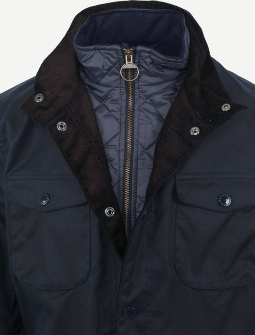 Barbour waxjas ogston donkerblauw | Regular-fit