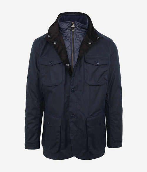 Barbour waxjas ogston donkerblauw | Regular-fit