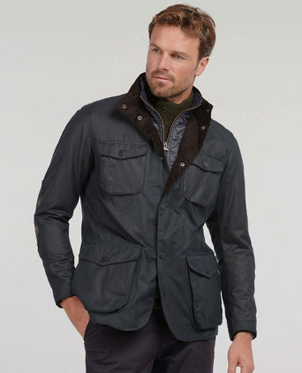 Barbour waxjas ogston donkerblauw | Regular-fit