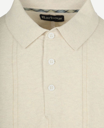 Wellburn knitted polo ecru