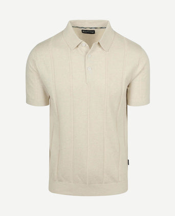 Wellburn knitted polo ecru
