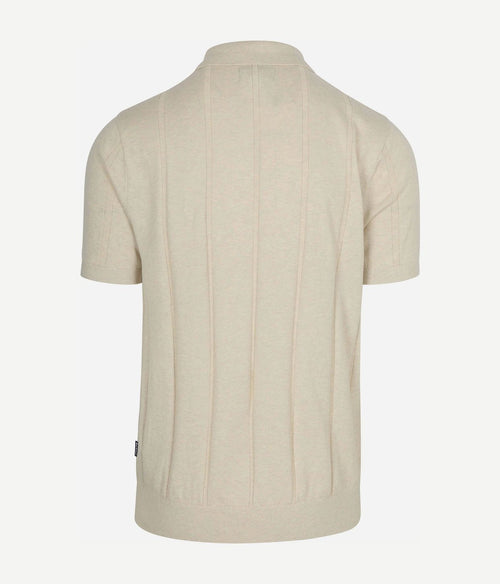 Wellburn knitted polo ecru