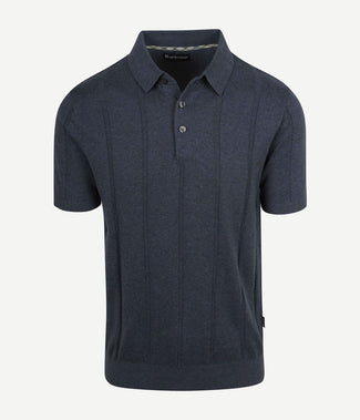 Wellburn knitted polo donkerblauw Wellburn knitted polo donkerblauw