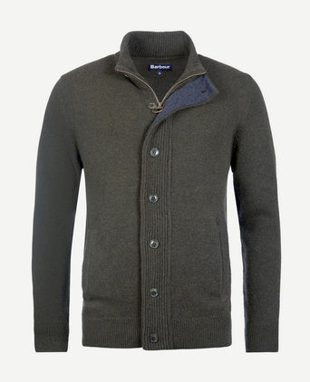 Barbour zip vest lamswol donkergroen | Regular-fit