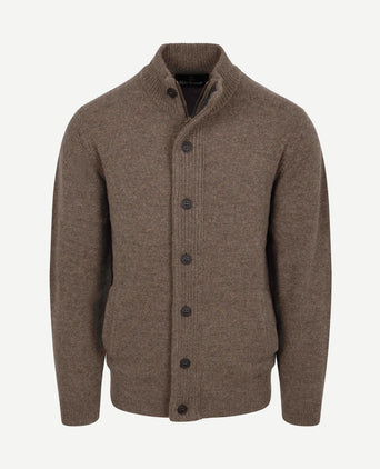 Zip vest wol bruin