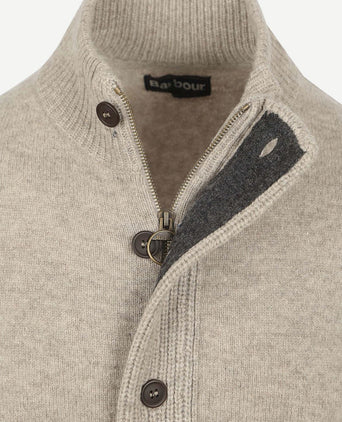 Zip vest wol greige