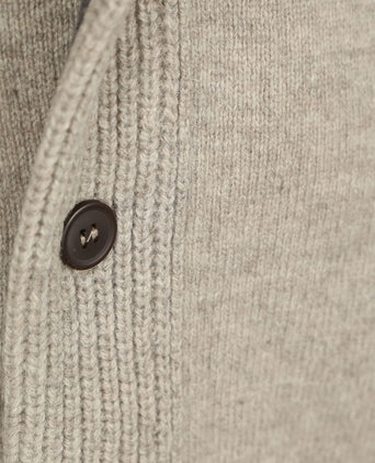 Zip vest wol greige