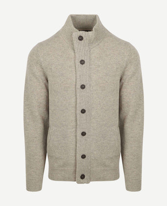 Zip vest wol greige