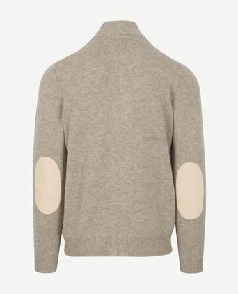 Zip vest wol greige
