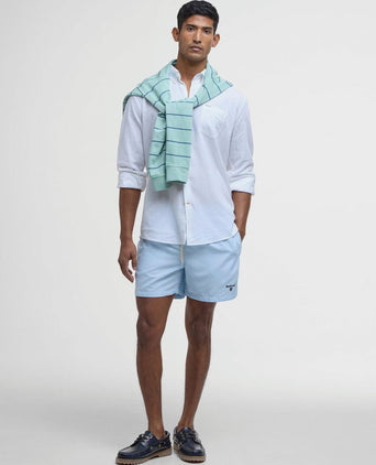 Barbour zwemshort logo lichtblauw