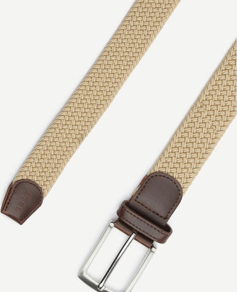 Suitable geweven riem beige