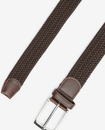 Suitable geweven riem bruin