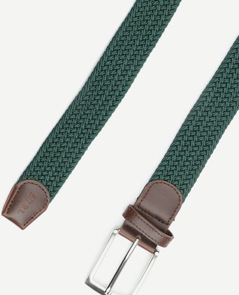 Suitable geweven riem donkergroen