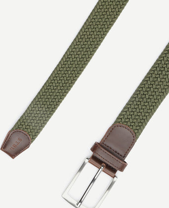 Suitable geweven riem olijfgroen