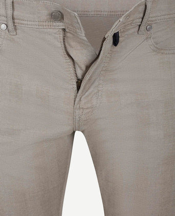 Broek laval checks beige